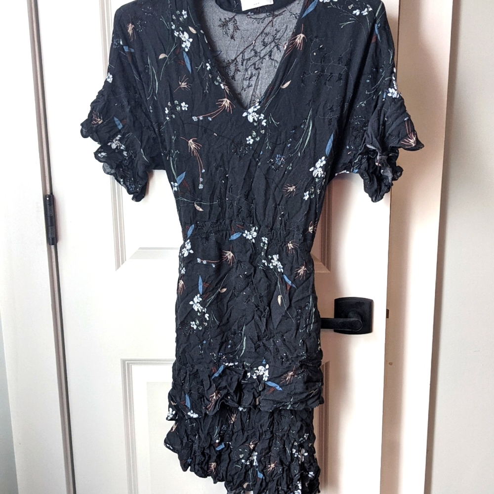 Yaya Floral and Black Dress Size 40